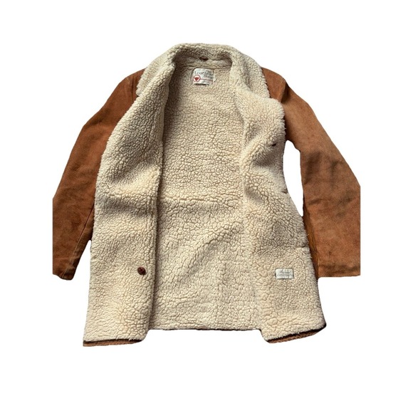 Vtg 70's Suede Rancher Coat Mens 44T Tall Brown Western Cowboy Marlboro Man EUC - Picture 11 of 16